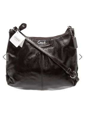 Coach Black Patent Leather Shoulder Bag